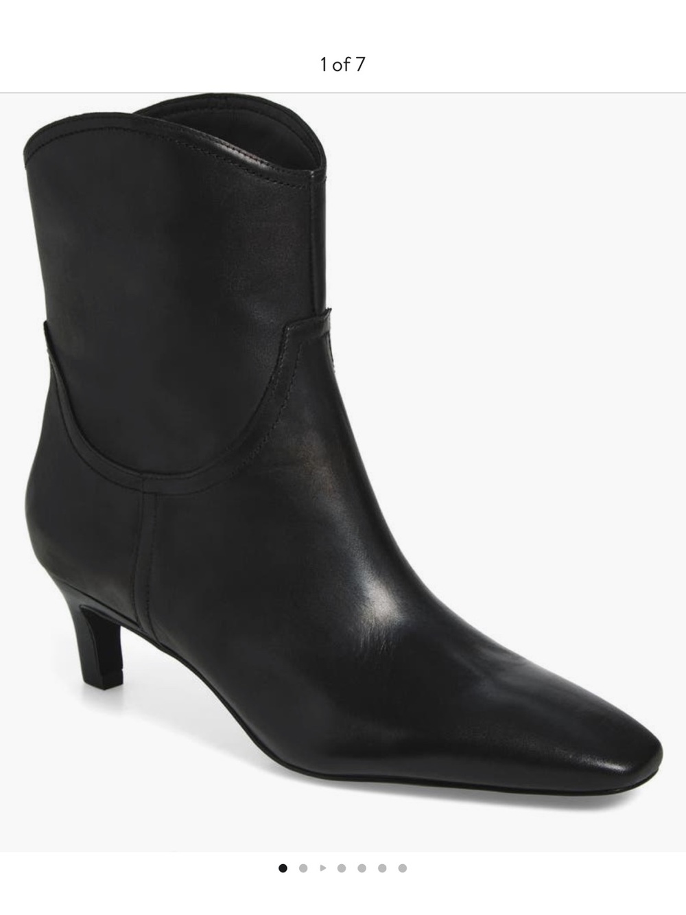 Nordstrom Black Leather Atema Women's Ankle Boots